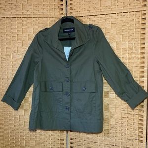 Who What Wear Light Weight Utility Jacket Green SM